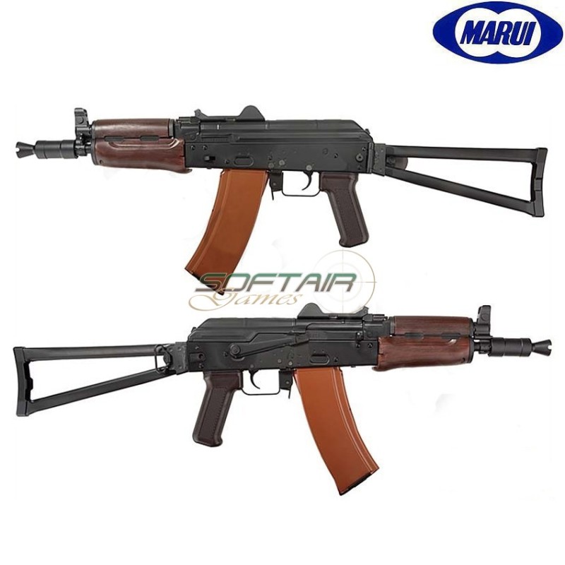 Electric Rifle Aks74u Black & Wood Recoil Shock Tokyo Marui