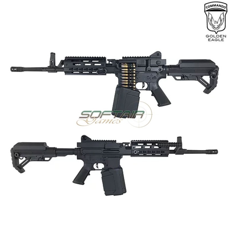 Electric Machine Gun Fightlite Mcr Lmg Tactical Black Golden Eagle